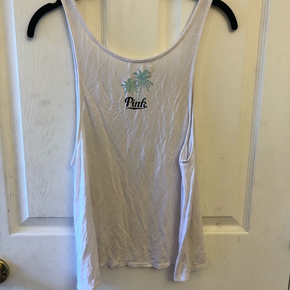 VS PINK Seas the Day Palm Tree Tank Top SZ. S - Picture 3 of 5